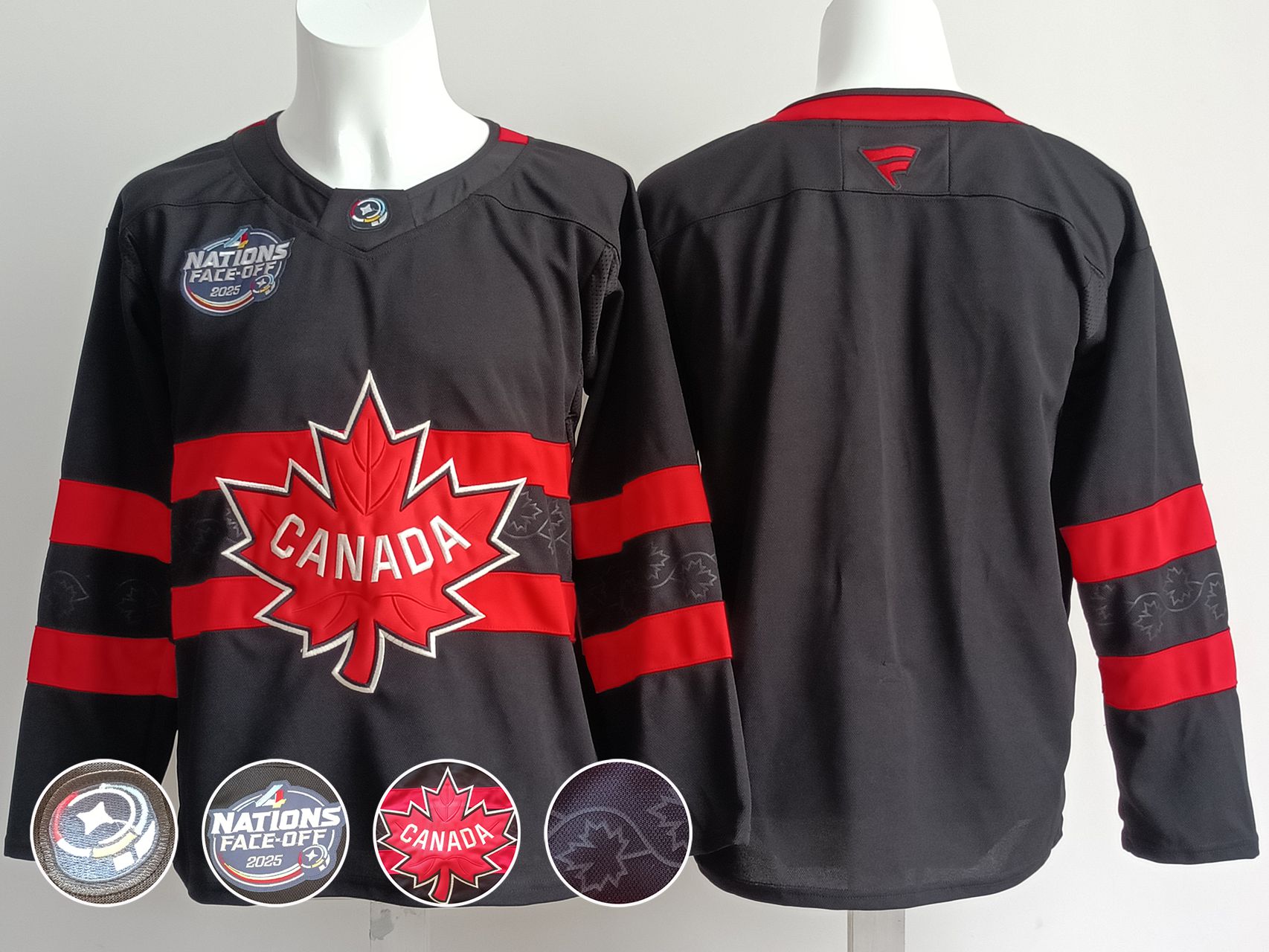 Men Canada Blank Black 2025 Fanatics Home Premium NHL Jersey->more nhl jerseys->NHL Jersey